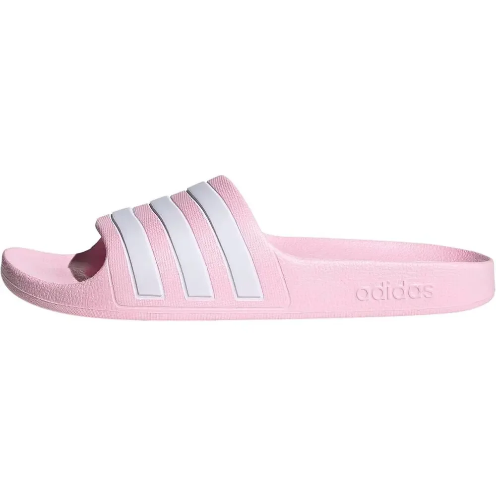 NWT adidas Kids Adelite Aqua Slides Clear Pink/White Size 1
